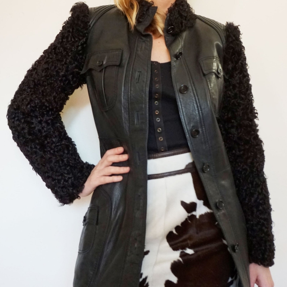 Lambskin trench